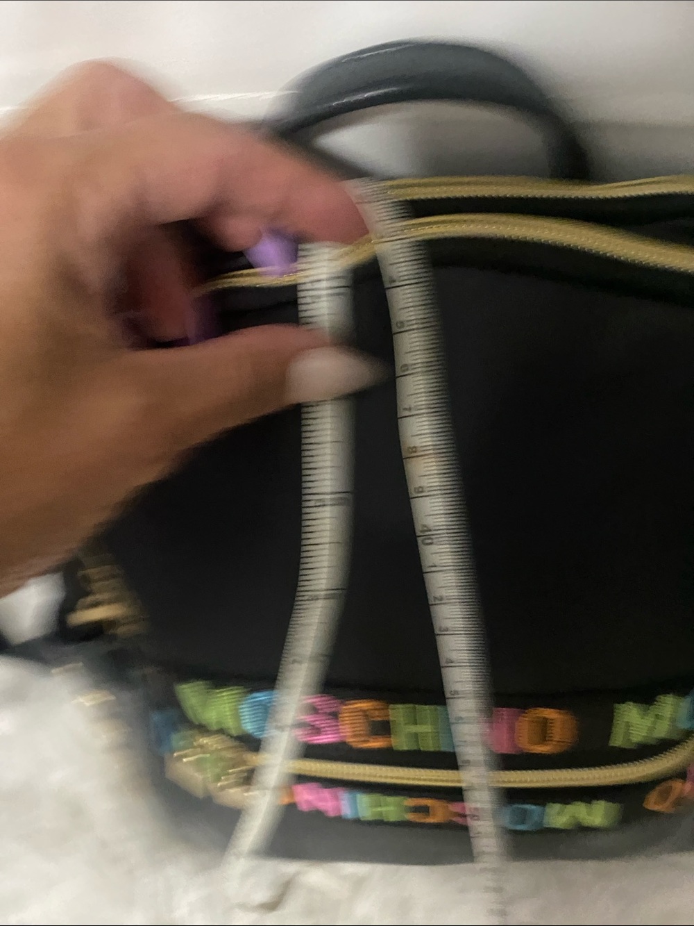 Black Mini Backpack with Multicolor Logo - Picture 2 of 8
